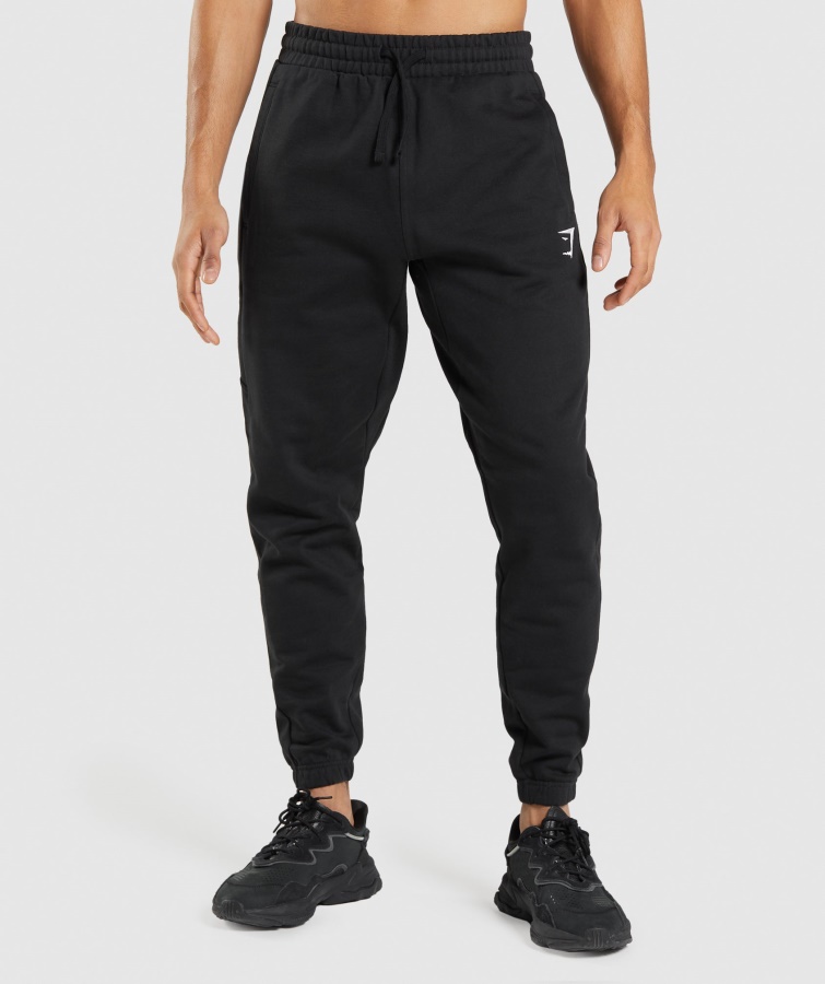Gymshark Sort Essential Jogger I Overstørrelse