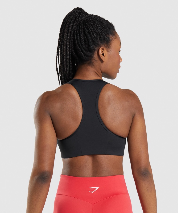 Gymshark Sort Essential Racer-ryg Sports-bh