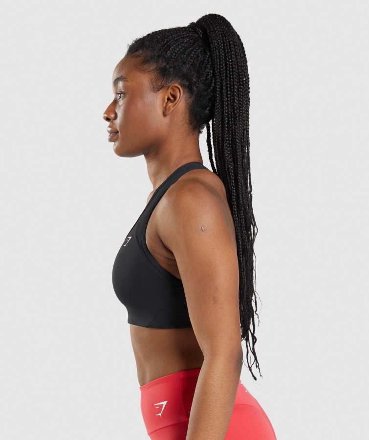 Gymshark Sort Essential Racer-ryg Sports-bh