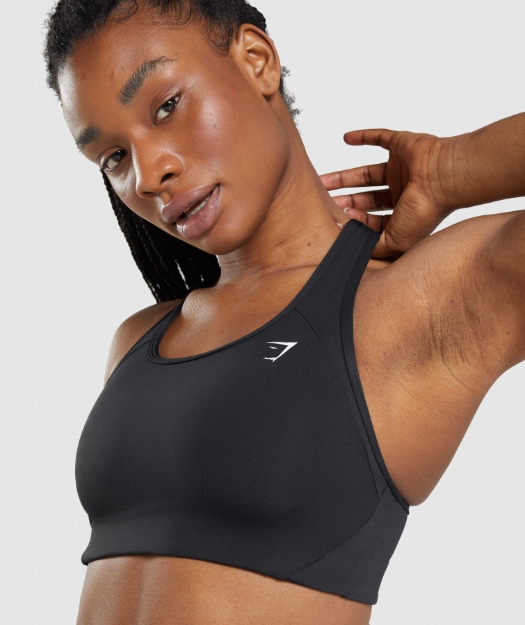 Gymshark Sort Essential Racer-ryg Sports-bh