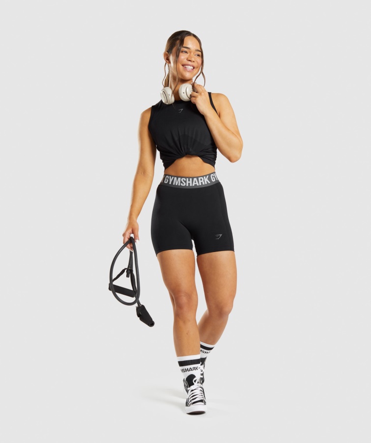 Gymshark Sort Flex Løs Tanktop