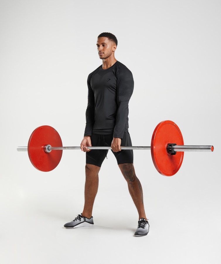 Gymshark Sort Form Langærmet T-shirt