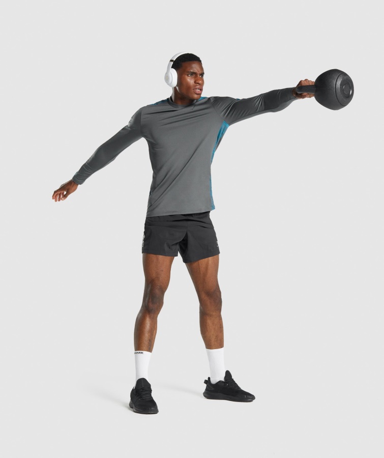 Gymshark Sorte Grafiske Sportsshorts