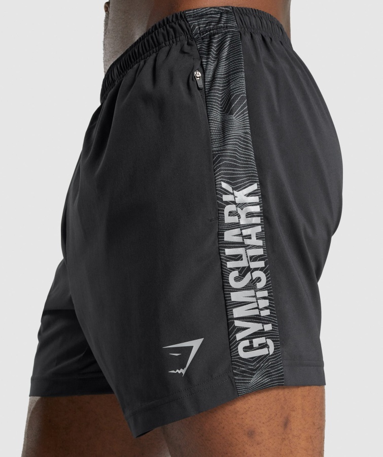 Gymshark Sorte Grafiske Sportsshorts