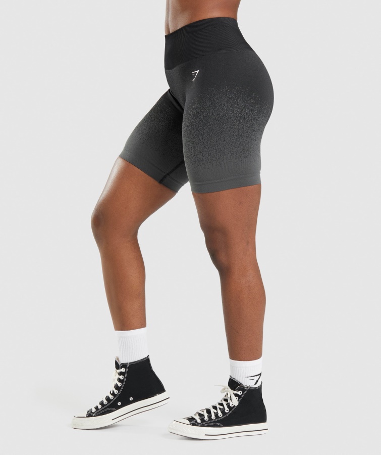Gymshark Sort-grå Adapt Ombre Sømløse Cykelshorts