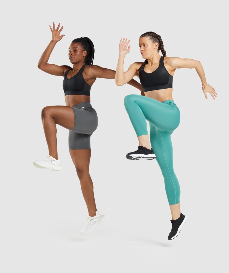 Gymshark Sort Letvægts Sports-bh Med Høj Støtte