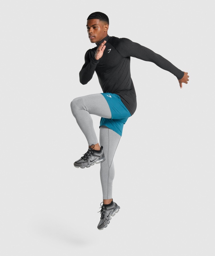 Gymshark Sort Marl Vital Light 1-4 Lynlås