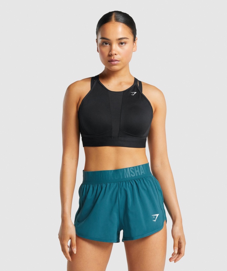Gymshark Sort Mesh-udskæring Sports-bh