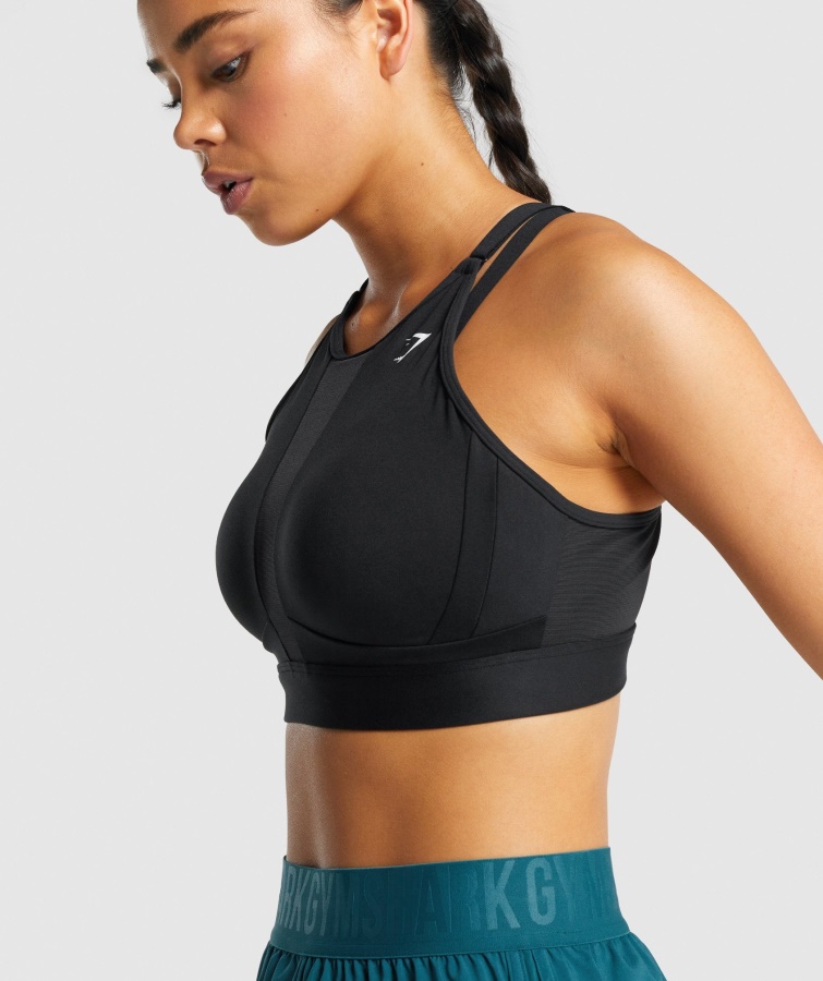 Gymshark Sort Mesh-udskæring Sports-bh