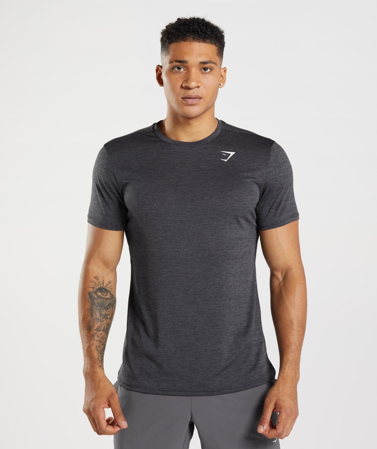 Gymshark Sort-onyx Grå Mergel Ankomst Mergel T-shirt