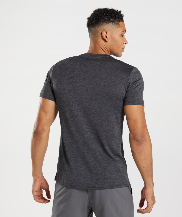 Gymshark Sort-onyx Grå Mergel Ankomst Mergel T-shirt