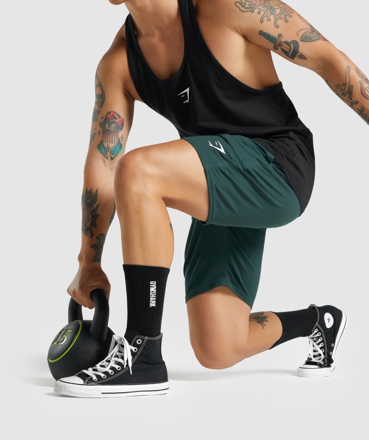 Gymshark Sort Premium Broderet Crew Sok 1pk