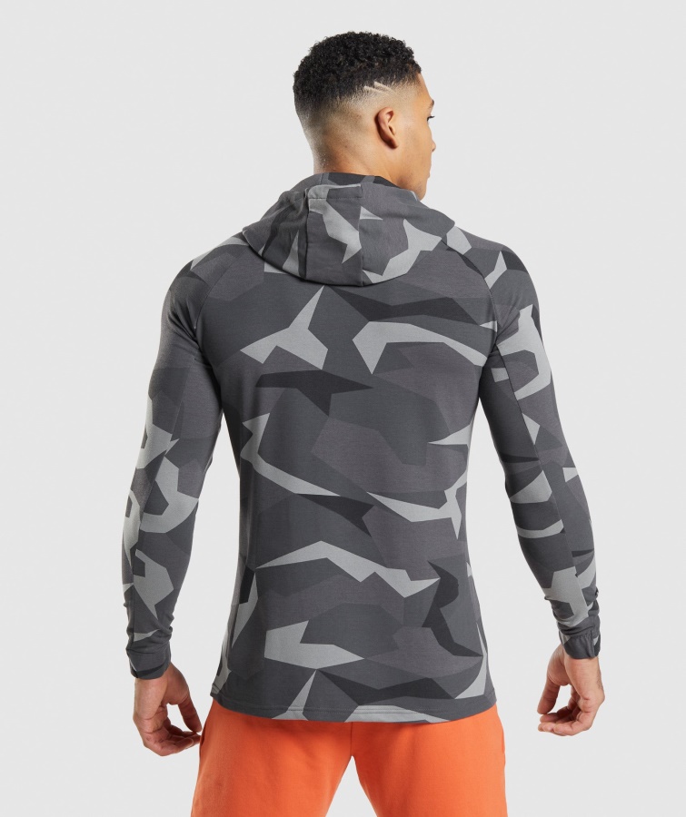 Gymshark Kritisk Hættetrøje Med Sort Print