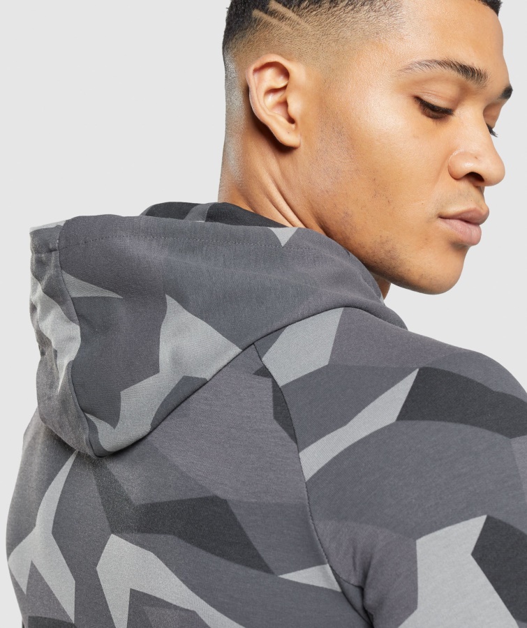 Gymshark Kritisk Hættetrøje Med Sort Print