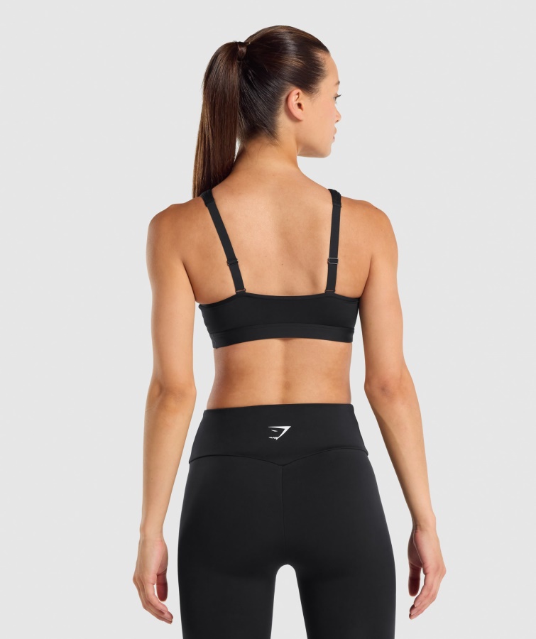 Gymshark Sort Sports-bh Med Rund Hals