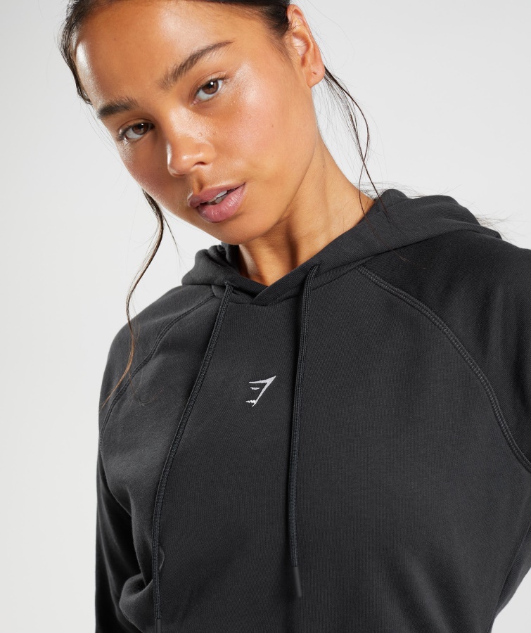 Gymshark Black Training Cropped Hættetrøje