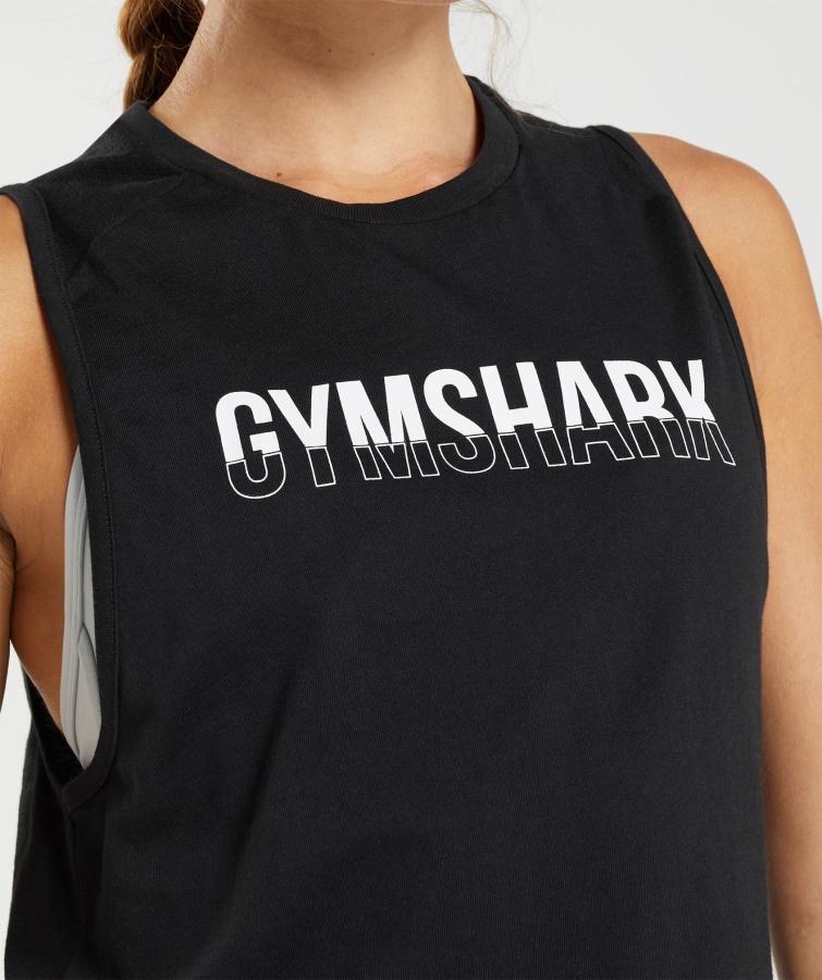Gymshark Sort-hvid Fraktion Tank