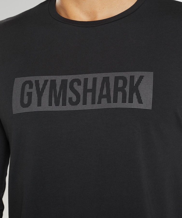 Gymshark Blok Langærmet T-shirt Sort