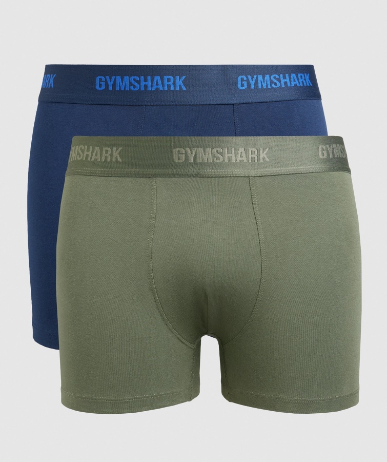 Gymshark Boksere 2pk Kerne Oliven-marine