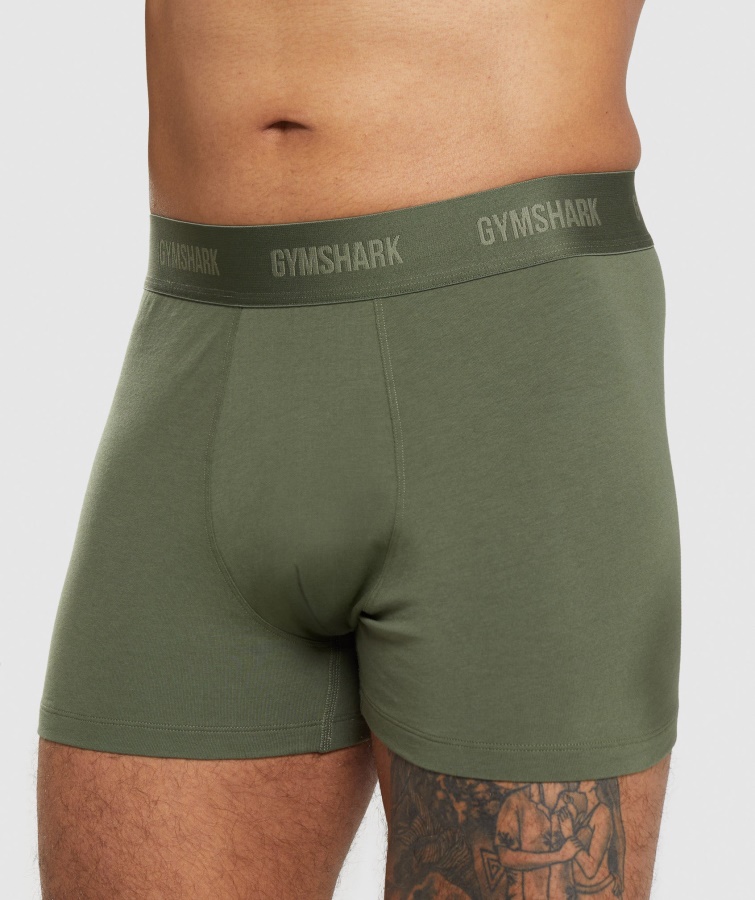 Gymshark Boksere 2pk Kerne Oliven-marine