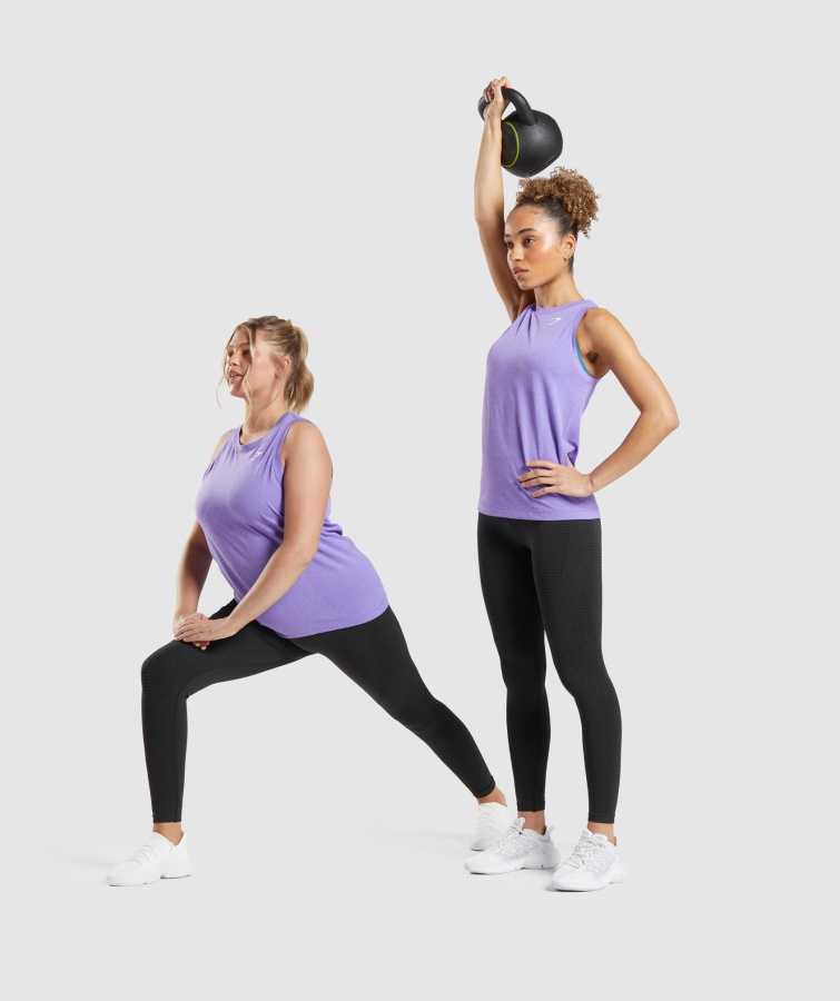 Gymshark Lys Lilla Marl Vital Sømløs 2.0 Lys Tank