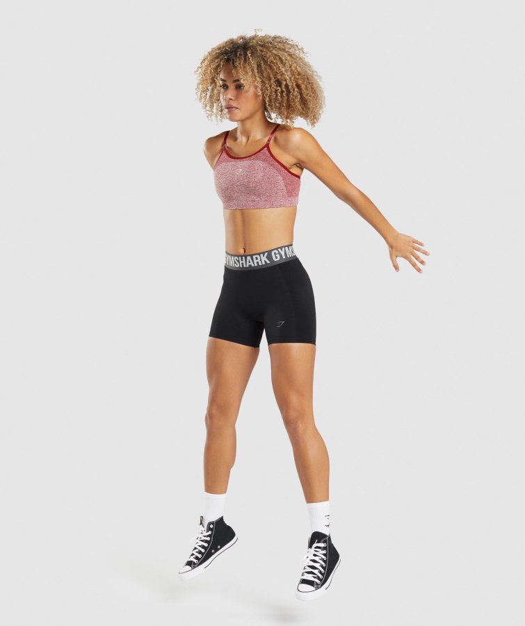 Gymshark Bordeaux Marl Flex Sports-bh Med Stropper