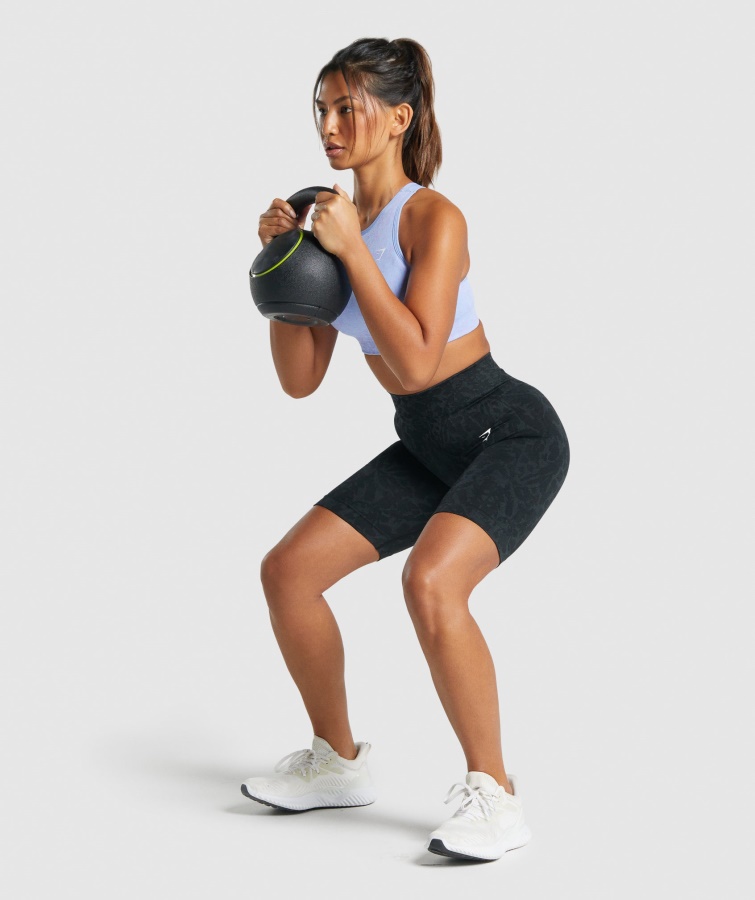 Gymshark Sommerfugle-sorte Tilpassede Sømløse Cykelshorts Til Dyr