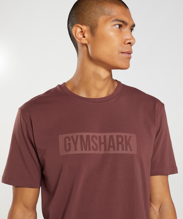 Gymshark Kirsebærbrun Blok T-shirt
