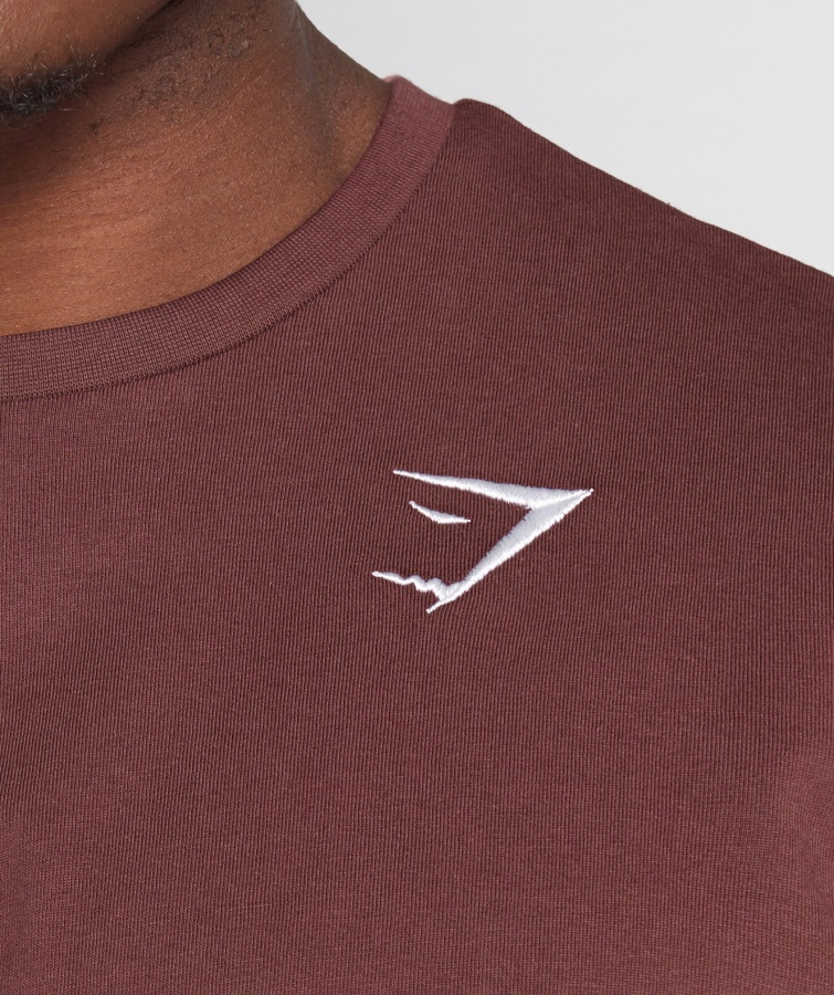 Gymshark Kirsebærbrun Crest T-shirt