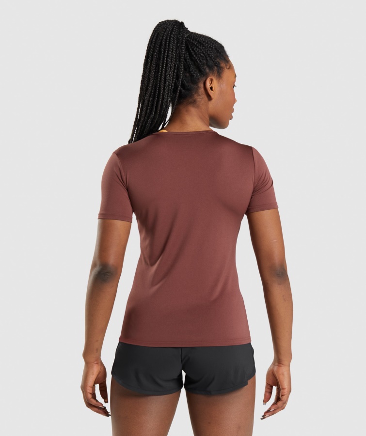 Gymshark Kirsebærbrun Trænings-t-shirt