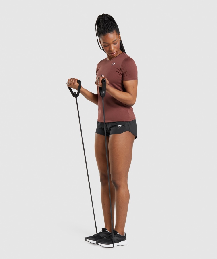 Gymshark Kirsebærbrun Trænings-t-shirt