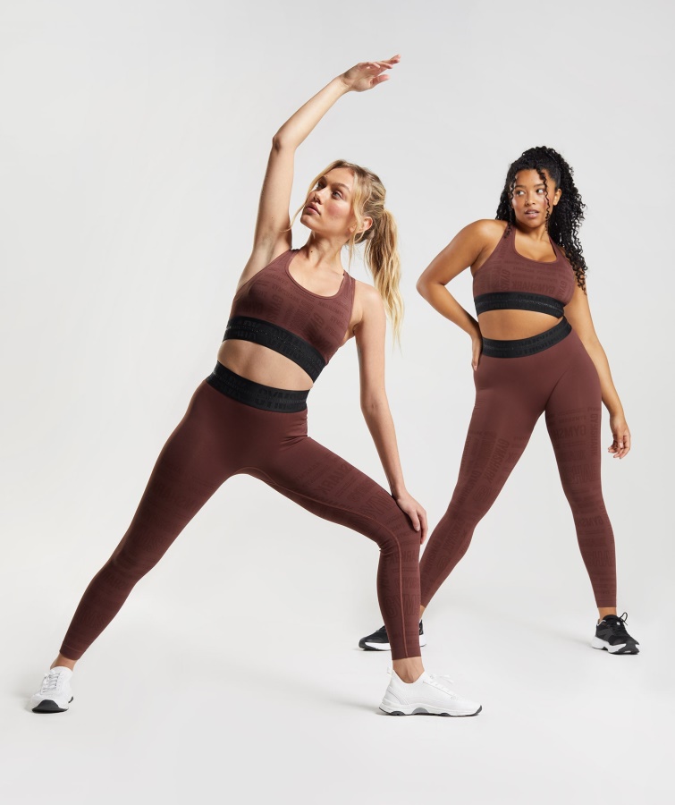 Gymshark Kirsebærbrune Leggings