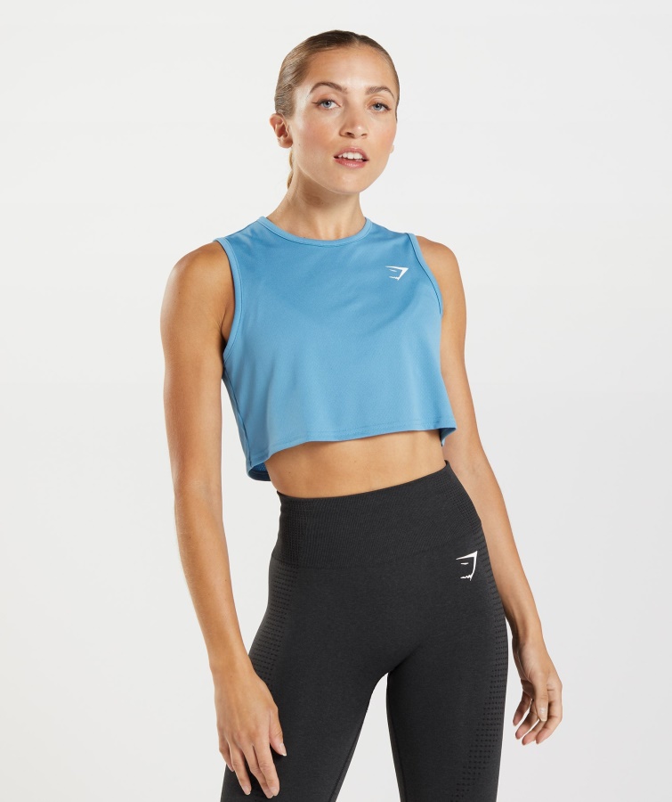 Gymshark Coastal Blue Træningsafgrødetank
