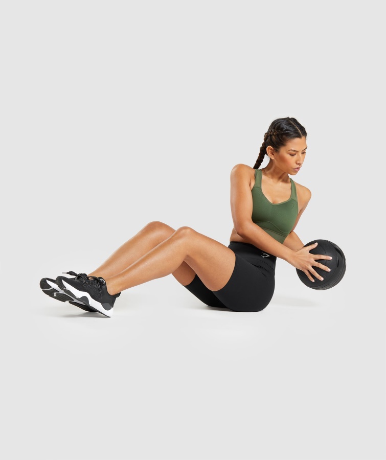 Gymshark Core Oliven Letvægts Sports-bh Med Høj Støtte