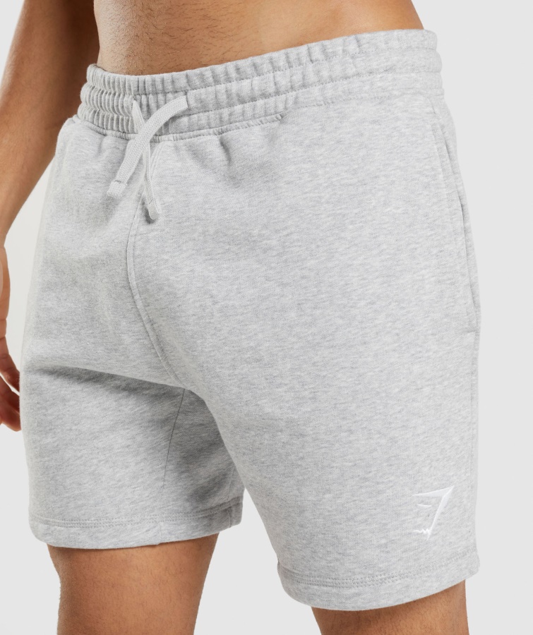 Gymshark Crest Shorts Lysegrå Kerne Mergel