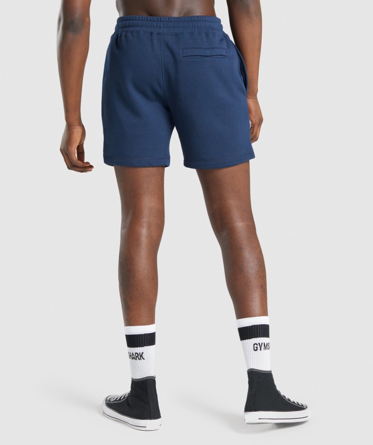 Gymshark Crest Shorts Marineblå