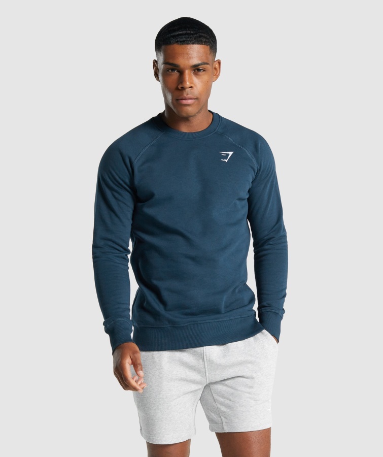 Gymshark Crest Sweatshirt Marineblå