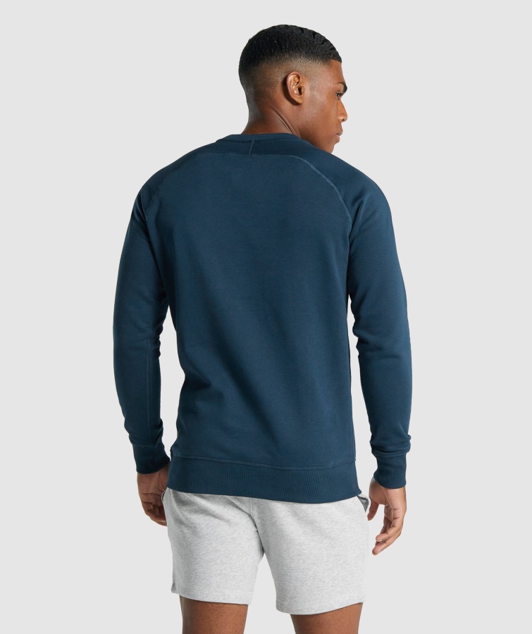 Gymshark Crest Sweatshirt Marineblå