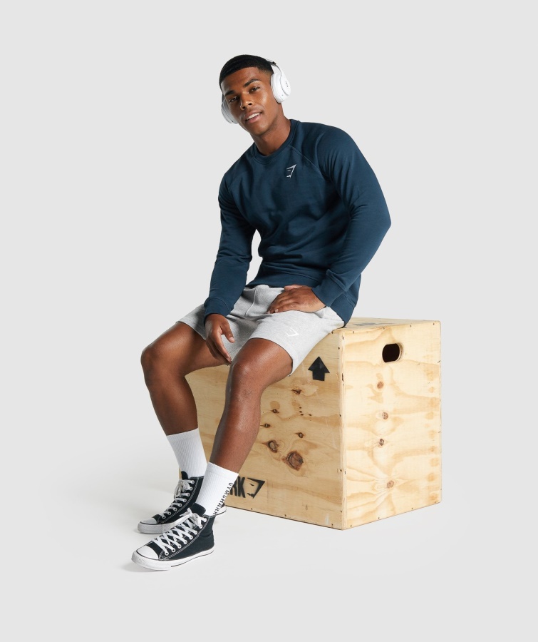 Gymshark Crest Sweatshirt Marineblå