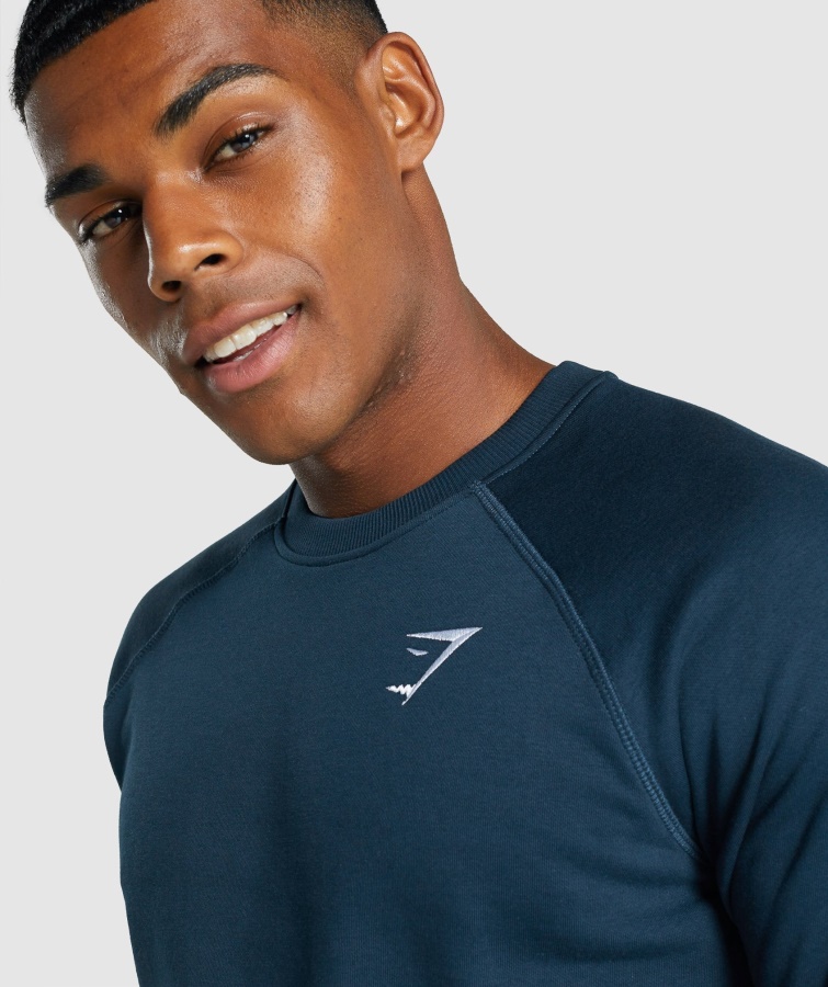 Gymshark Crest Sweatshirt Marineblå