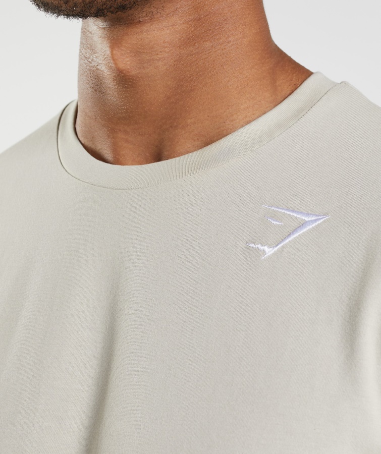 Gymshark Crest T-shirt Pebble Grå