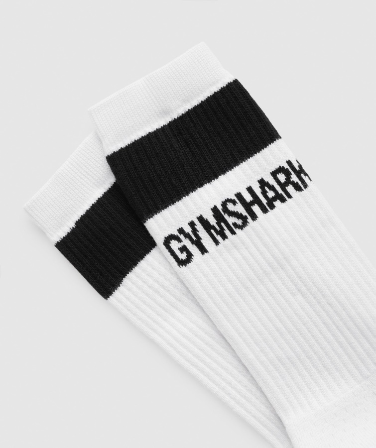 Gymshark Crew Sokker 1pk Hvid