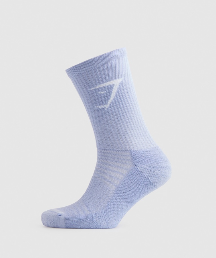 Gymshark Crew Sokker 3pk Falmet Lilla-lavendel Blå-agurkgrøn