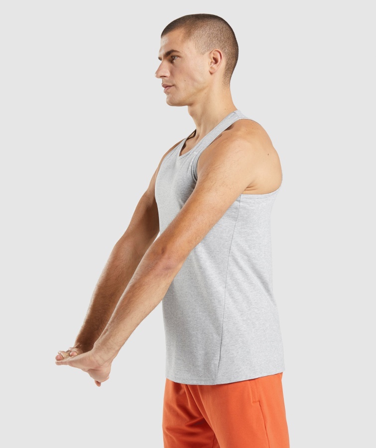 Gymshark Kritisk 2.0 Tank Lys Grå Mergel