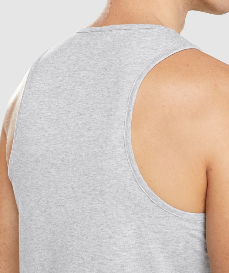 Gymshark Kritisk 2.0 Tank Lys Grå Mergel