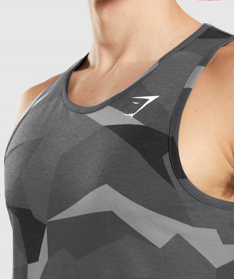 Gymshark Kritisk Tank Sort Print