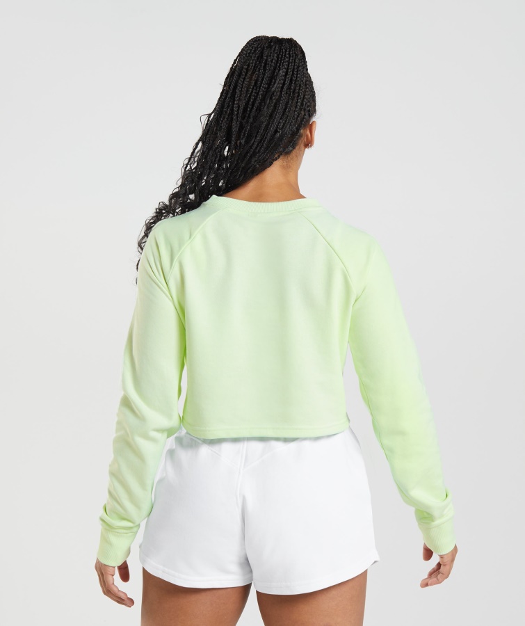 Gymshark Agurkgrøn Legacy Cropped Sweater