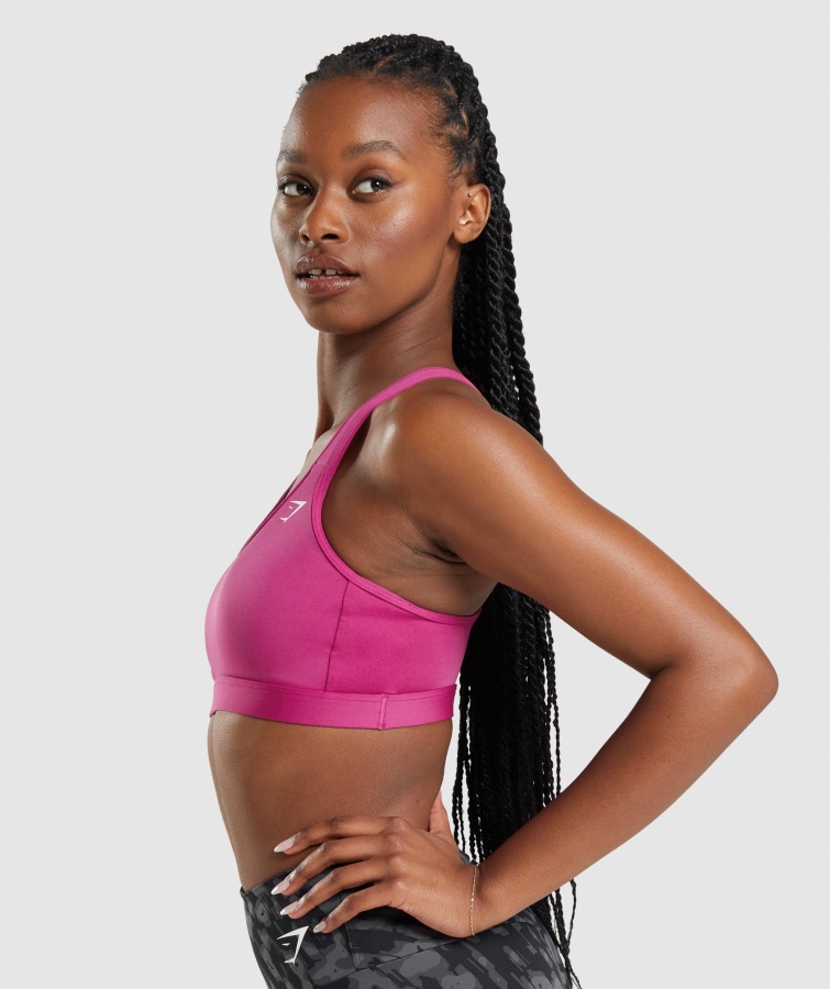 Gymshark Dragon Pink Sports-bh Med Rund Hals