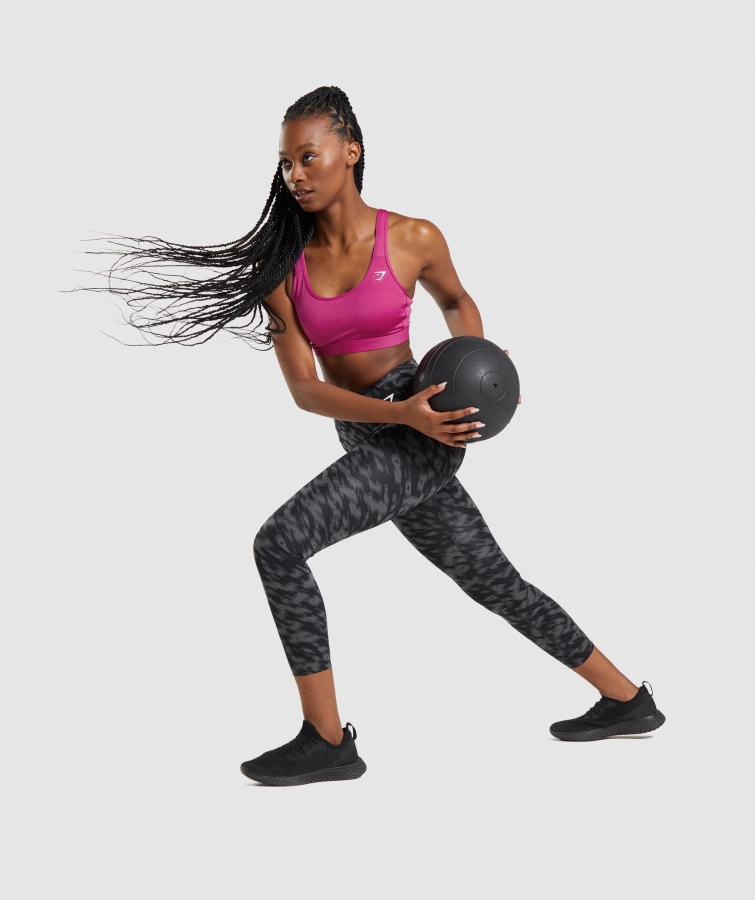 Gymshark Dragon Pink Sports-bh Med Rund Hals