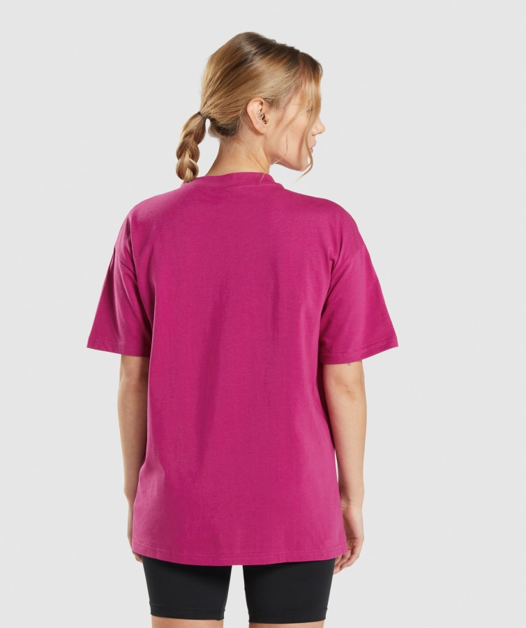 Gymshark Dragon Pink Træning Oversized T-shirt